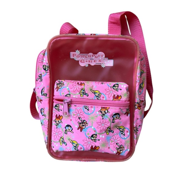 VTG Y2K Cartoon Network The Powerpuff Girls Rare Pink Backpack - Picture 1 of 7